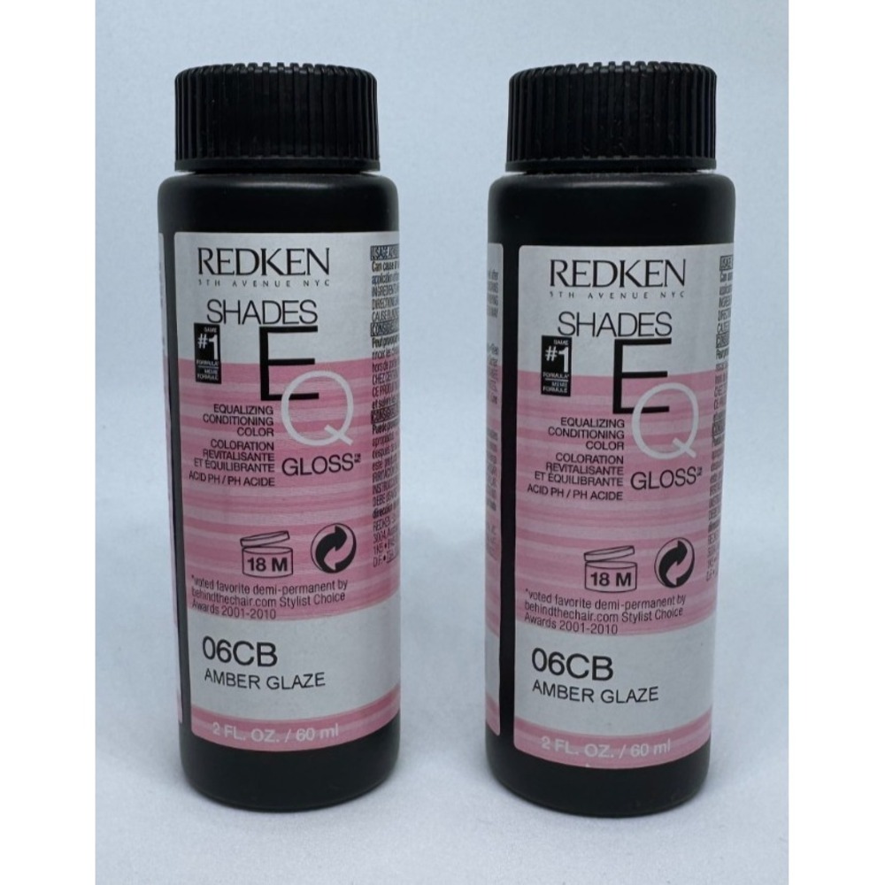 (2) REDKEN 5th Avenue NYC Shades EQ Gloss - Amber Glaze 06CB - 2 FL OZ - NEW!!